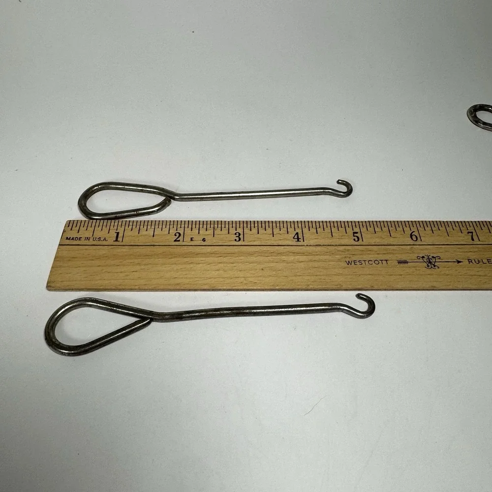 Lot Of 5‎ Antique Metal Button Hooks Shoes Spats Americana Folk Decor